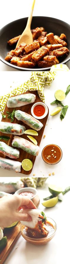 Vietnamese Spring Rolls with Crispy Tofu