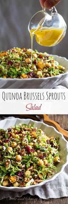 Warm Quinoa Brussels Sprouts Salad