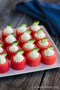 Watermelon and Goat Cheese Appetizer