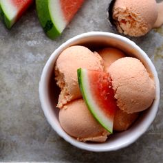 Watermelon Coconut Ice Cream (vegan, gf, and no ice cream machine needed!