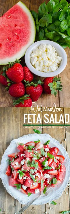 Watermelon Feta Basil Salad