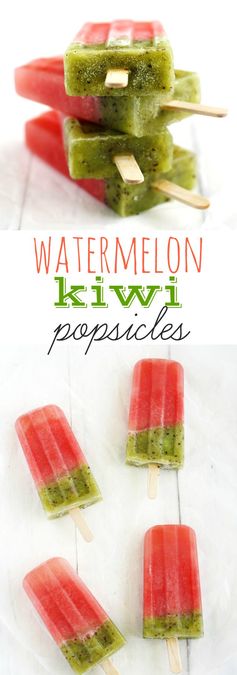 Watermelon Kiwi Popsicles