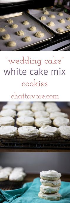 Wedding Cake White Cake Mix Cookies