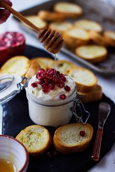 Whipped Goat Cheese with Honey and Pomegranates