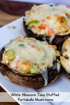 White Albacore Tuna Stuffed Portabella Mushrooms #OnlyAlbacore #CG #BumbleBeeTuna