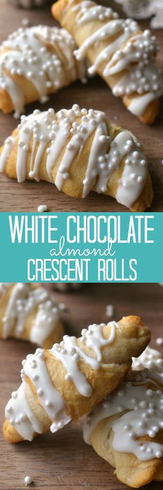 White Chocolate Almond Crescent Rolls