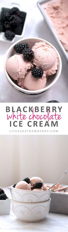 White Chocolate Blackberry Ice Cream