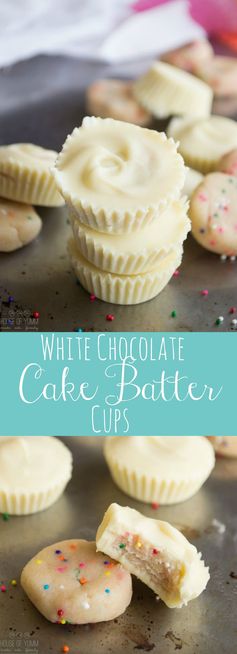 White Chocolate Cake Batter Cups