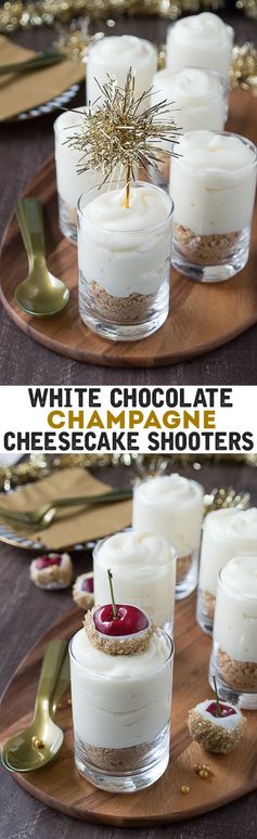 White Chocolate Champagne Cheesecake Shooters