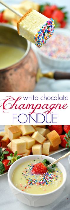 White Chocolate Champagne Fondue