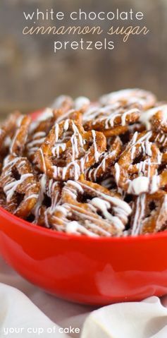 White Chocolate Cinnamon Sugar Pretzels