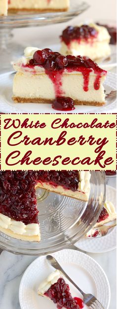 White Chocolate Cranberry Cheesecake #Sundaysupper