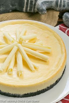 White Chocolate Frangelico Cheesecake #CheesecakeDay