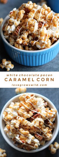 White Chocolate Pecan Caramel Corn