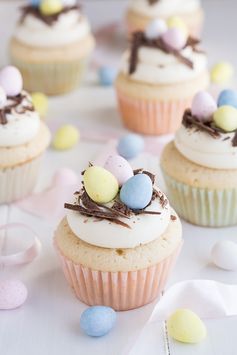 White Easter Egg Cupcakes