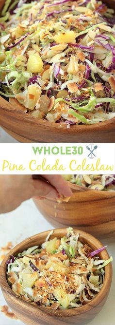 Whole30 Pina Colada Coleslaw