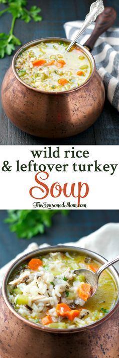 Wild Rice and Leftover Turkey Soup