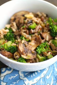 Wild Rice, Mushroom & Broccoli Skillet Side