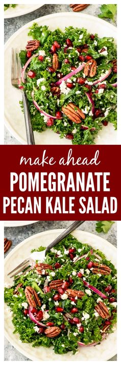 Winter Salad with Kale and Pomegranate