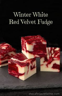 Winter White Red Velvet Fudge - Microwave Method