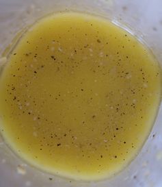 Zesty Lemon Garlic Salad Dressing with Fresh Black Pepper