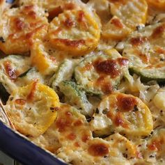 Zucchini and Squash Au Gratin