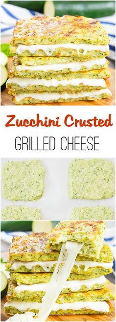 Zucchini Crusted Grilled Cheese Sandwiches