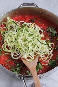 Zucchini Noodles with Puttanesca Sauce