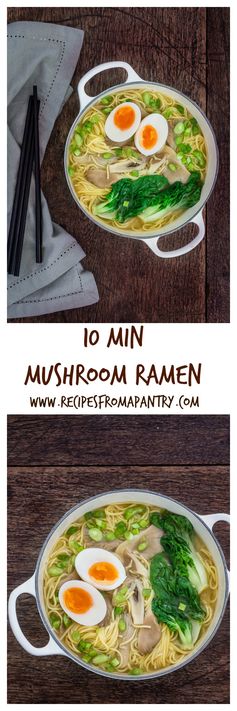 10 Minute Weeknight Mushroom Ramen