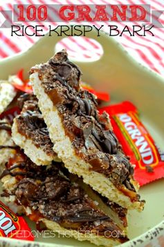 100 Grand Krispy Treat Bark (Candy Bar Week!!