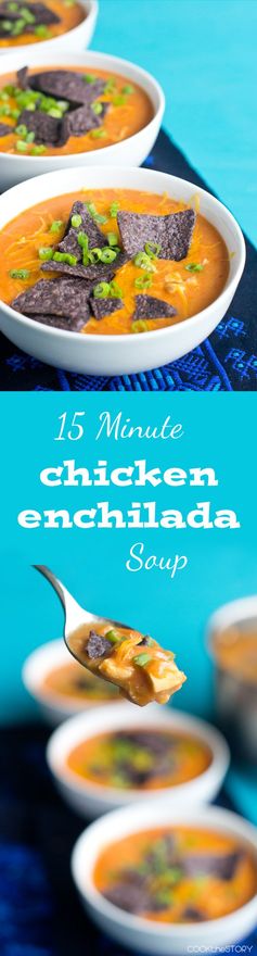 15 Minute Chicken Enchilada Soup