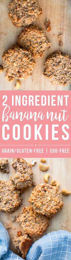 2 Ingredient Banana Nut Cookies (Basic Variation