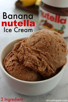 2 Ingredient Banana Nutella Ice Cream