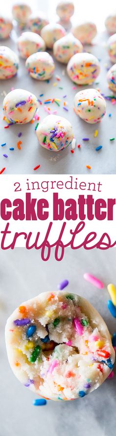 2 Ingredient Cake Batter Truffles