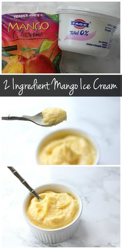 2 Ingredient Mango Frozen Yogurt