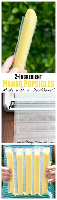 2 Ingredient Mango Popsicles