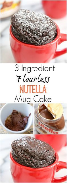 3 Ingredient Flourless Nutella Cake