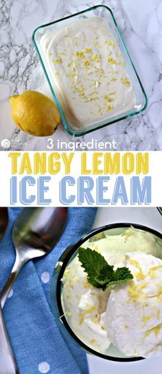 3 Ingredient No Churn Lemon Ice Cream