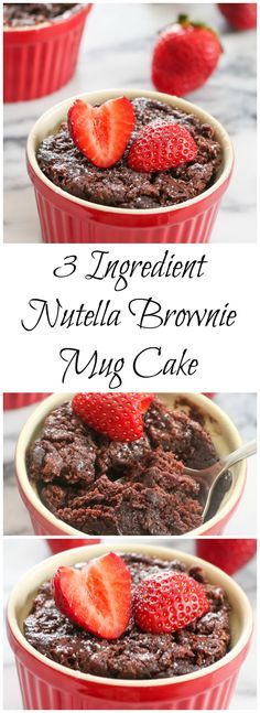 3 Ingredient Nutella Brownie Mug Cake