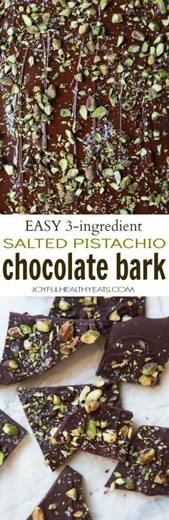 3-Ingredient Salted Pistachio Chocolate Bark