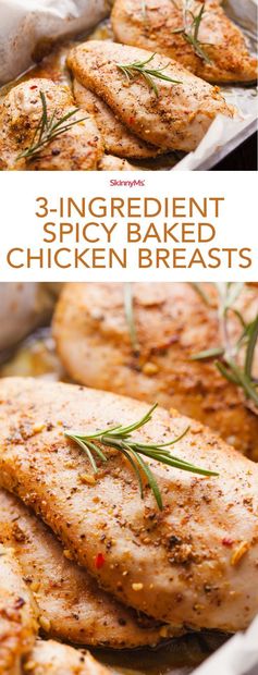 3-Ingredient Spicy Baked Chicken Breasts