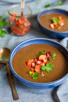 30 Minute Black Bean Soup with Pico De Gallo