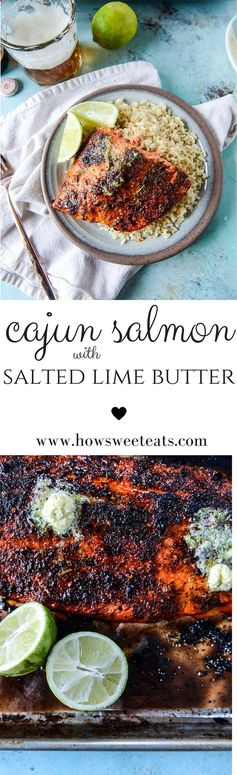 30 Minute Cajun Salmon with Salted Lime Butter