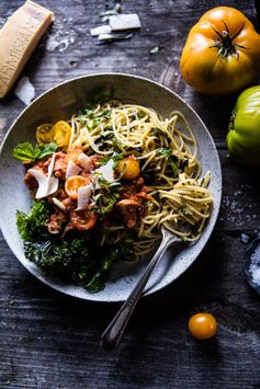 30 Minute Garlic Butter Pasta with Herbed Pork