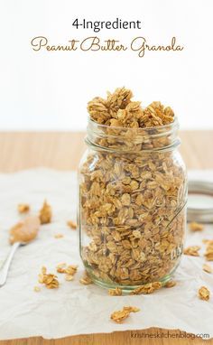 4-Ingredient Peanut Butter Granola