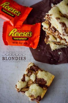 4 Ingredient Reeses Blondies