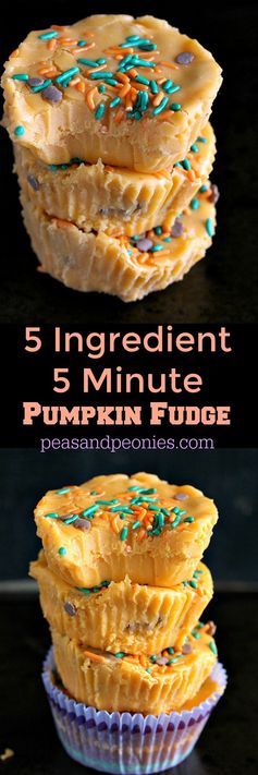 5 Ingredient 5 Minute Pumpkin Fudge