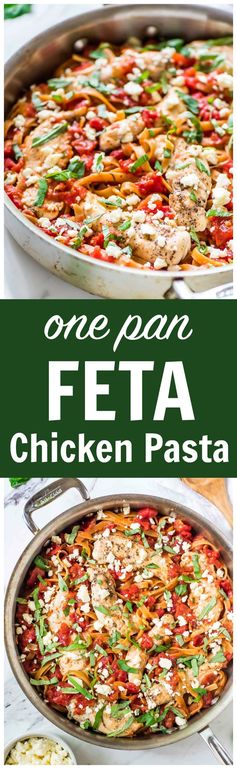 5 Ingredient Chicken Feta Pasta