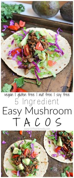 5 Ingredient Easy Mushroom Tacos