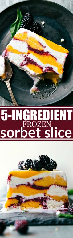 5-ingredient Frozen Sorbet Slice